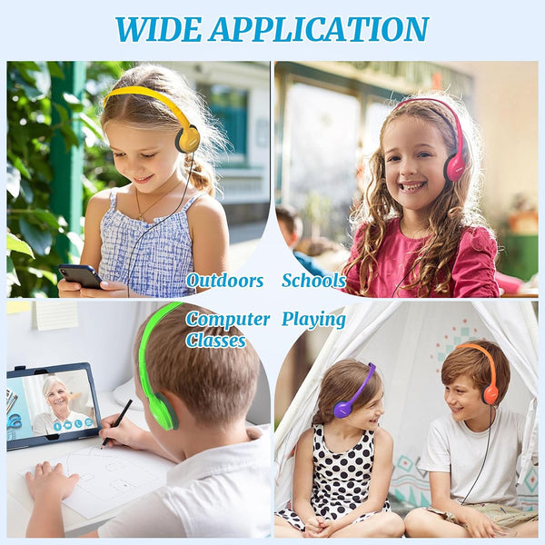 60 Pack Bulk Headphones for Kids Multi Color Headphones for School Classroom Students Teen Boys Girls and Adult