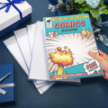 Zonon 5 Set Comic Book Display Case Set, Include Comic Book Sleeves and Clear Plastic Easels, 7.6 x 10.7 Inch Magazine Protectors for Collectors