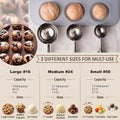 Ice Cream Scoop, 3Pcs Cookie Scoop Set, Stainless Steel Ice Cream Scooper with Trigger Release, Large/Medium/Small Cookie Scooper for Baking,