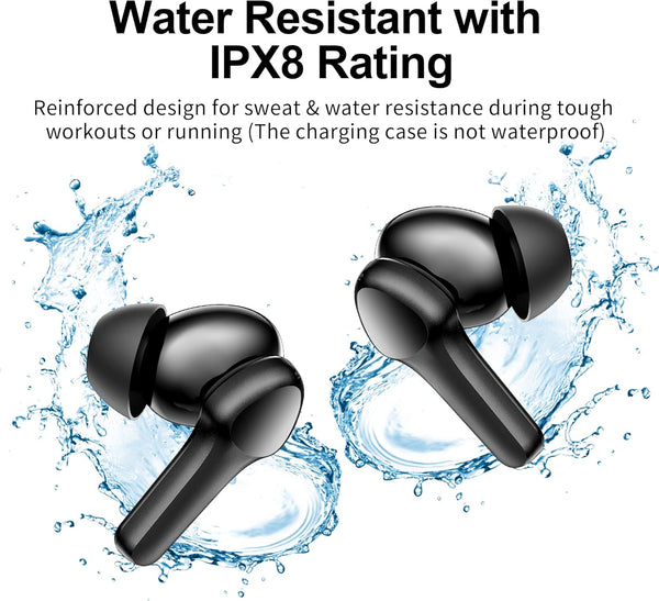 Wireless Earbuds,Bluetooth 5.3 Ear Buds Immersive Sound Hi-Fi Stereo IPX8 Waterproof Headsets Premium Deep Bass Headphones with 4 Mics Call Noise