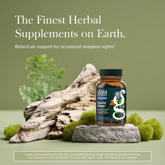 Gaia Herbs Sound Sleep - Natural Sleep Support to Promote Calm & Relaxation - wi