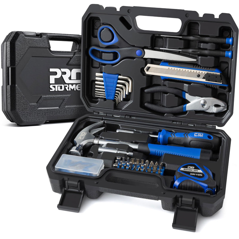 Prostormer 93-Piece Tool Kit, Small Starter Tool Set, Blue