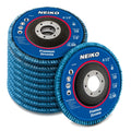 Neiko 11142A Premium Zirconia Flap Disc | 4.5" x 7/8-Inch, 40 Grit, Bevel Type #29 - 10 Pack