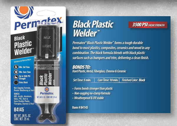 Permatex 84145 Permapoxy Black Plastic Weld - 0.84 fl. oz. 0.84 fl. Ounce