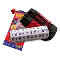 Geospace The Original Handheld Magnetic Spin Game, Take-Along Travel Edition with Storage Pouch (Challenge Word Spin with 10 Magnetic Wheels)