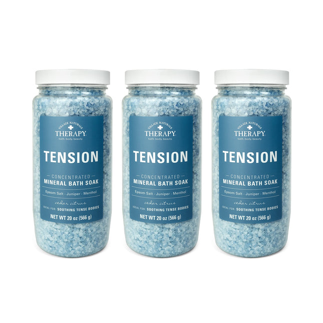 Village Naturals Therapy Tension Concentrated Mineral Bath Soak, Cedar Citrus Sc