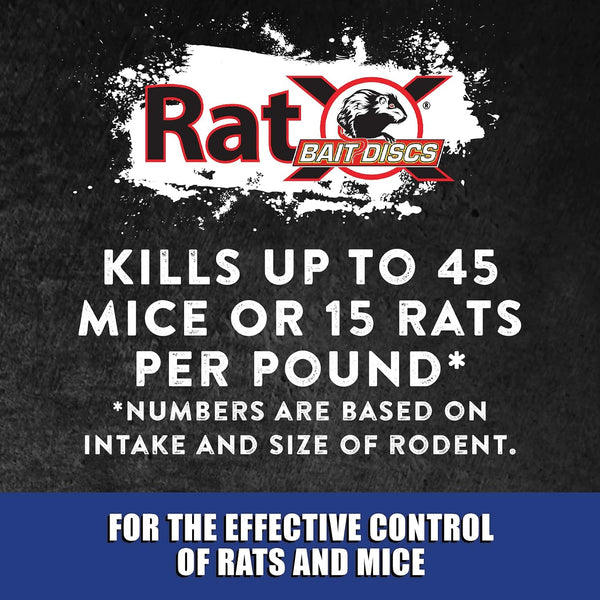 RatX Bait Discs 1 lb. Bag - Contains 45 Discs - for Indoor or Outdoor Use No Size