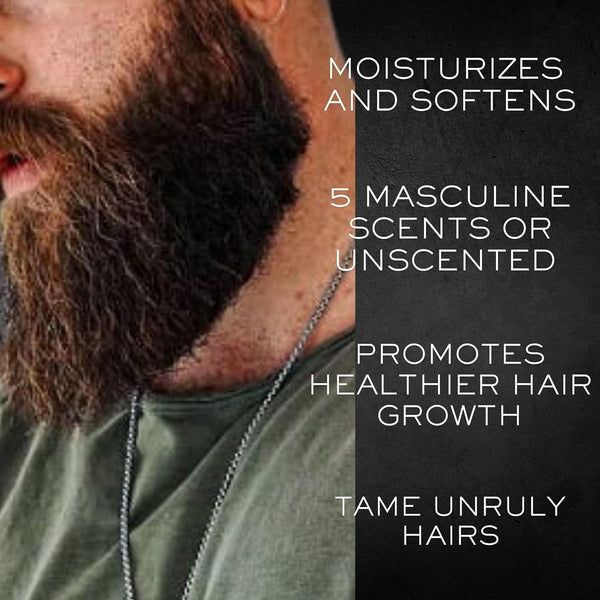 Bluebyrd Pure & Simple Unscented Beard Oil - For Sensitive Skin -100% Natural Conditioner and Softener For Men - Hydrates and Moisturizes for