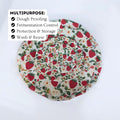 (4-Pack) Sourdough Reuseable Jar & Bowl Covers | Cute Baking Gift | 100% Cotton | Washable | Bread Proofing | Kitchen Food Storage Gifting |