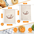 Dunzy 20 Pcs Linen Bread Bag for Homemade Bread Reusable 2 Sizes 10" x 12" and 11" x 17" Unbleached Container Drawstring Natural Bags Storage for