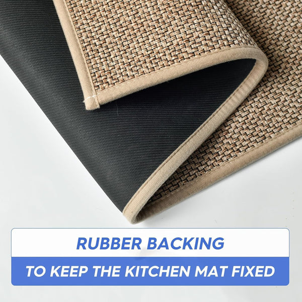 Artoid Mode Washable Non Slip Rubber Backing Kitchen Rugs Doormat, Absorbent Kitchen Floor Mats Front of Sink Kitchen Mats for Floor Home Decor