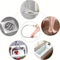 Drain Snake, Drain Clog Remover - Gutter Cleaning Tools Drain Cleaner for Toilet Sewer Shower Kitchen Bathroom Tub Clogged Drains Opener Cleaning