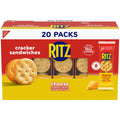 RITZ Cheese Sandwich Crackers, Lunch Snacks, 20 Snack Packs 27 Ounce (Pack of 1)