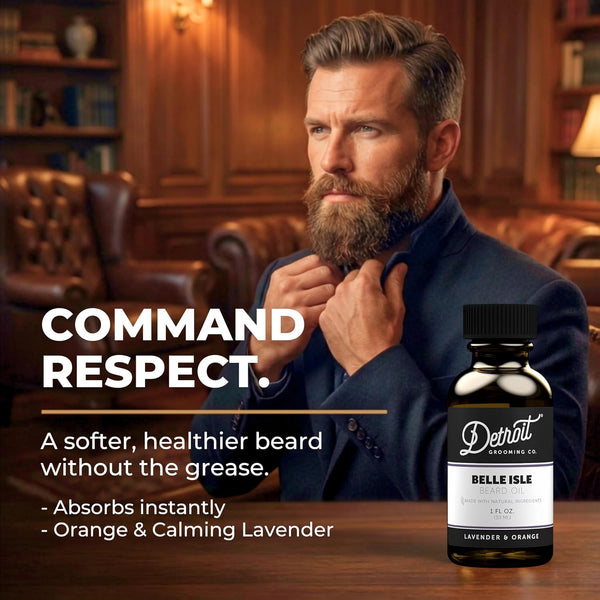 Detroit Grooming Co. Beard Oil | Belle Isle | Natural Formula, 1 oz Belle Isle 1 Fl Oz (Pack of 1)