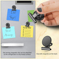 Grtard 6 Pack Magnetic Clips Heavy Duty, Strong Magnet Clips for Fridge Black 6pack