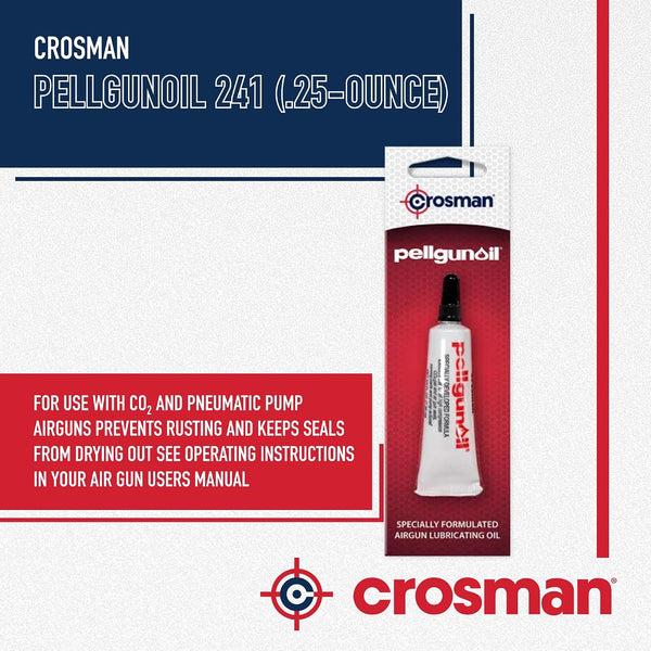 Crosman Pellgunoil Airgun Maintenance Oil, .25 oz, Prevents Rust, Conditions Seals, CO2 and Pneumatic Airguns 1 Lubricating Oil