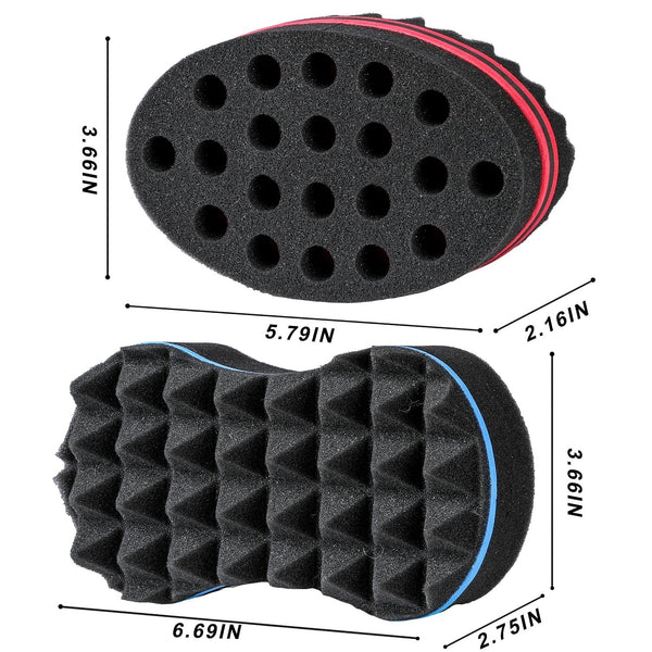 3Pcs Hair Styling Set for All - Curl Brush, Twist Sponge for Textured Hair with Metal Pick black styling set 3pcs