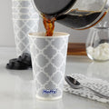 Hefty Disposable Hot Cups with Lids, Insulated Paper Coffee Cups for Tea, Cocoa and Hot Beverages, Leak Resistant Single Use Drink Cups, 16 Ounce,