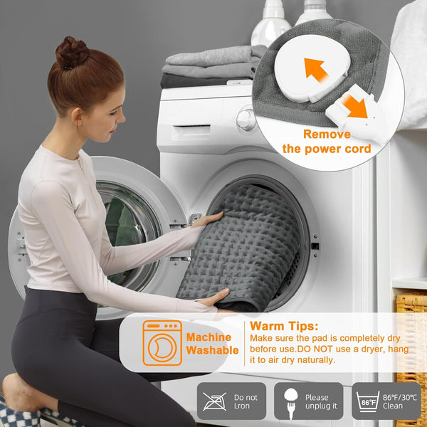 Heating Pad-Electric Heating Pads for Back,Neck,Abdomen,Moist Heated Pad for Shoulder,Knee,Hot Pad for Arms and Legs,Dry&Moist Heat & Auto Shut