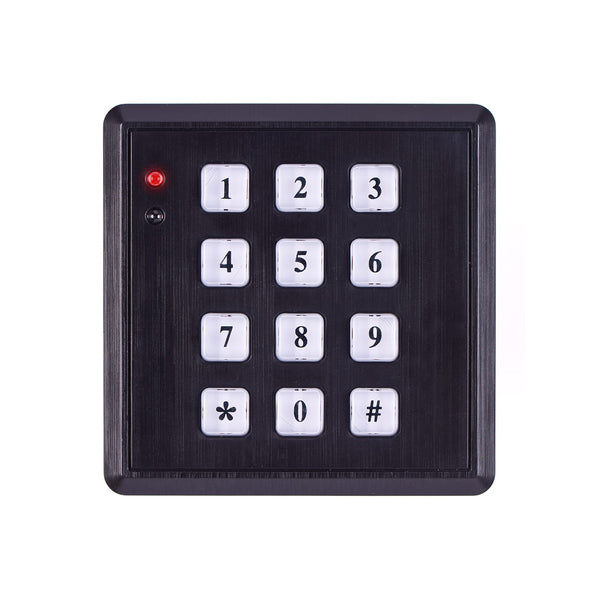 SABRE Fake Security Keypad with Green Light Up, Low Light Sensor, Red LED Flash, Weatherproof, Realistic Design - Black