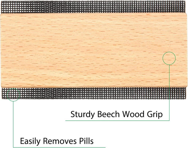 Boao 2 Pcs Wooden Sweater Comb Remove Pilling Comb with Double Edge Design to Remove Pills and Fuzz from Clothing Fabric Shaver and Pill Remover
