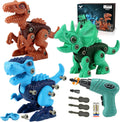 Dinosaur STEM Toys for Kids 3-5, Take Apart Dinosaur Toys with Electric Drill, Educational Building Toy & Construction Set, DIY Christmas Birthday