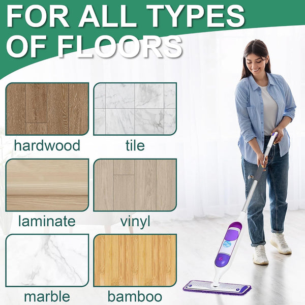 Reusable Mop Pads Compatible with Swiffer Power Mop,Power Mop Pads Refill Pads Washable 15.3 * 5.1 Inch, Microfiber Replacement Pad for