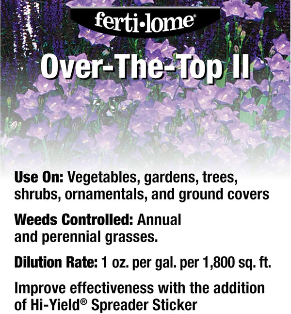 Fertilome 8 Oz Over The Top Grass Killer - 10434 | Fluazifop-p-butyl selective formula - Post-emergent control of annual & perennial grasses -