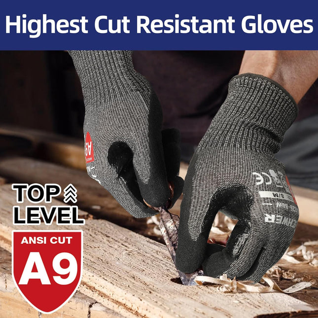 Schwer Proguard Highest Level Cut Resistant Work Gloves PR3326 for Extreme Prote