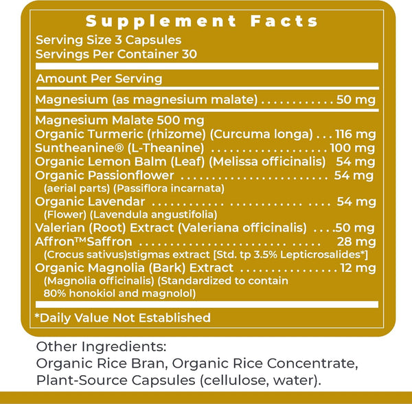 Premier Research Labs Tranquinol | Natural Sleep Aid Supplement for Deep Sleep Support and Calm Mind | Magnesium, Turmeric, Lemon Balm & Saffron