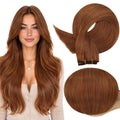 Full Shine Weft Hair Extensions 14 Inch 100G Copper Double Weft Remy Hair | Human Hair Bundles, Double Weft Extensions, Remy Straight Hair Weft,