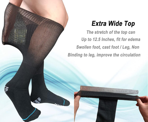 2 Pairs Replacement Sock Liner for Orthopedic Cast Walking boot Air Cam Walkers, Under Air Cast Brace Surgical Broken Leg Toe Fracture boots