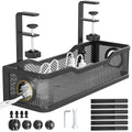 Cinati Under Desk Cable Management Tray, 13.4" Metal Cord Organizer, Black Black 13.4"-1 Pack