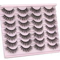 False Eyelashes 14mm Faux 3D Mink Lashes Natural Look Cat Eye Wispy Lashes Pack by Kiromiro, 14 Pairs Cat Eye A01