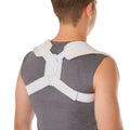 BraceAbility Clavicle Support Brace - Figure 8 Upper Back Brace Posture Corrector for Women and Men, Shoulder Straightener, Kyphosis Relief, Sling