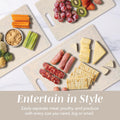 COOK WITH COLOR Non-Slip Cutting Board Set – Kitchen Essentials with Easy Grip Handle for Meat, Veggies, and Fruits, 3 Cutting Boards, Speckled