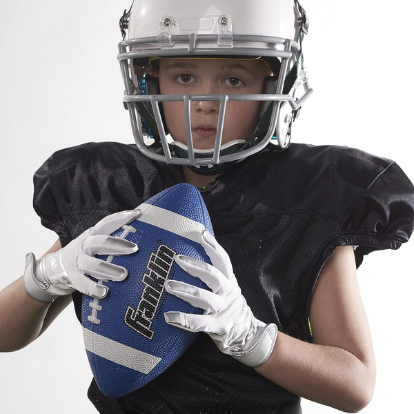 Franklin Sports Kids Junior Grip-Rite Youth Junior Size Rubber Footballs - Peewee Kids Durable Outdoor Footballs - Single & Bulk Packs Available