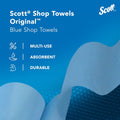 Scott Shop Original Blue Towels (75130), 9.4"X11" Cloth-Like Paper Towel (30 Rolls of 55 Sheets, 1,650 Sheet Total)