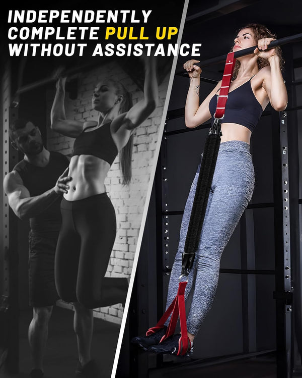 MANUEKLEAR Heavy Duty Resistance Bands for Pull Ups, Pull up Assistance Bands with Scale Tracking Feature, Adjustable Pull up Assist Band with