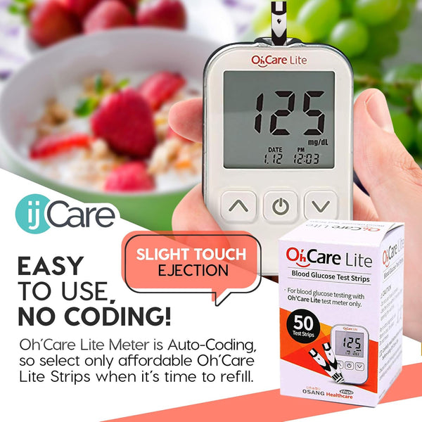 OhÃ¢ÂÂCare Lite Blood Sugar Testing Monitor Ã¢ÂÂ Glucose Test Strips and Lancets for for Blood Testing Ã¢ÂÂ Accurate and Affordable Diabetic