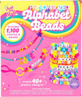 Just My Style ABC Beads by Horizon Group Usa, 1000+ Charms & Beads, Alphabet Charms, Accent Seed Star Wax Beading Cord, Satin Cord Key Ring