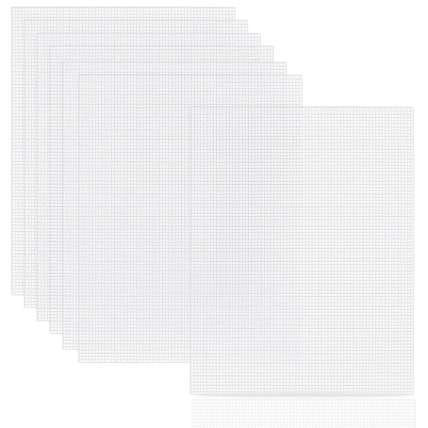 Phinus 7-Piece Plastic Canvas Sheets, 10.5" x 13.5", Eye Mesh for Embroidery & Knit Crochet Projects, DIY Handicraft, Make Dividers