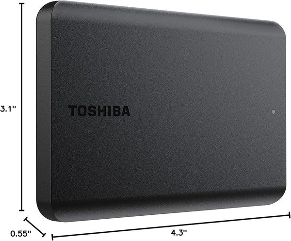 Toshiba Canvio Basics 2TB Portable External Hard Drive USB 3.0, Black - HDTB520XK3AA 2TB Contemporary Black