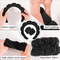 Zkptops Spa Headband for Washing Face Wristband Sponge Makeup Skincare Headband Terry Cloth Bubble Soft Get Ready Hairband for Women Girl Puffy