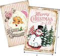 Quera Christmas Vintage Greeting Cards 27PCS Bulk Christmas Cards Snowman Santa Family Merry Christmas Cards with Envelopes for Christmas Holiday
