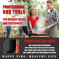 Renook Grill Mat Set of 6-100% Non-Stick Reusable Mats for Gas, Charcoal or Electric Grills - Easy to Clean - 15.75 X 13-Inch, Black