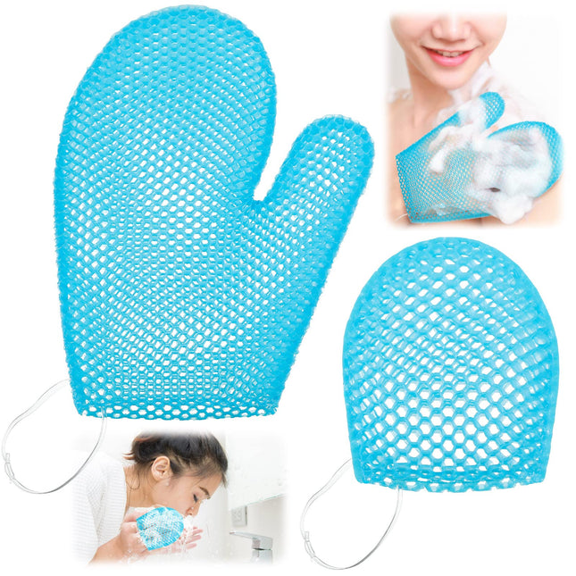 Karenhi 2 Pcs Honeycomb Exfoliating Glove Set Exfoliating Bath Mitt Honeycomb Face and Body Scrubber Shower Mitt for Cle