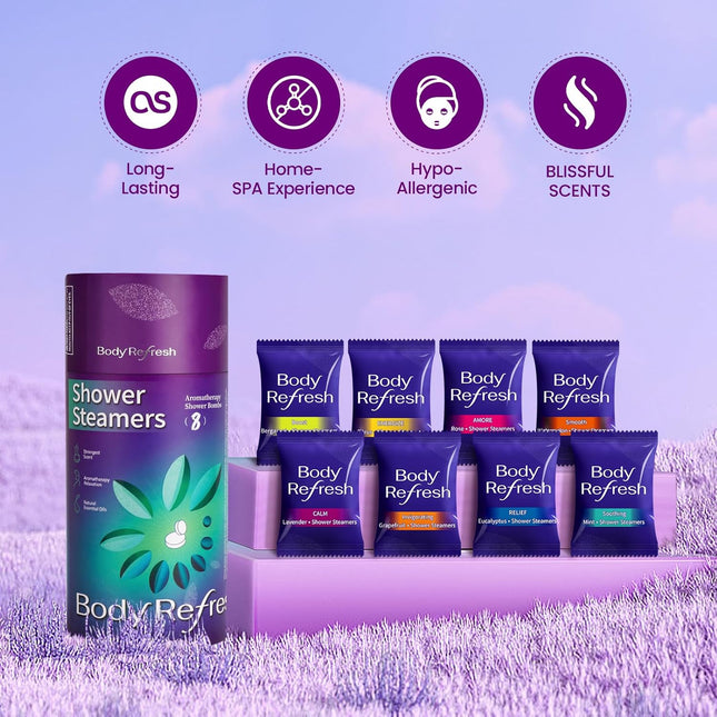 Shower Steamers Aromatherapy - Birthday Gifts for Women, 8 Pack Shower Bombs wit