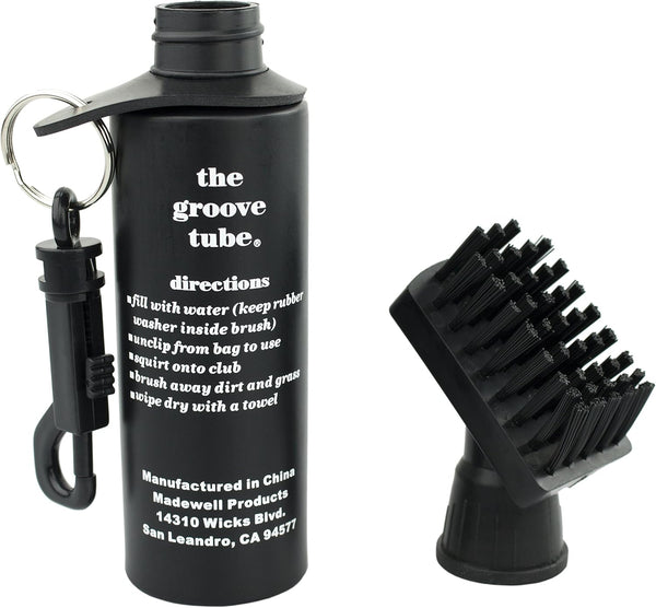 ProActive Sports Groove Tube Golf Club Cleaner Squeeze Bottle Brush , black, 7 1/2 inches tall