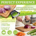 JAYVAR Onion Holder for Slicing, 304 Stainless Steel | 10 Long Needles, Vegetable Chopper, Food Slicing Guide, Multi-Purpose Cutter for Tomato Potato